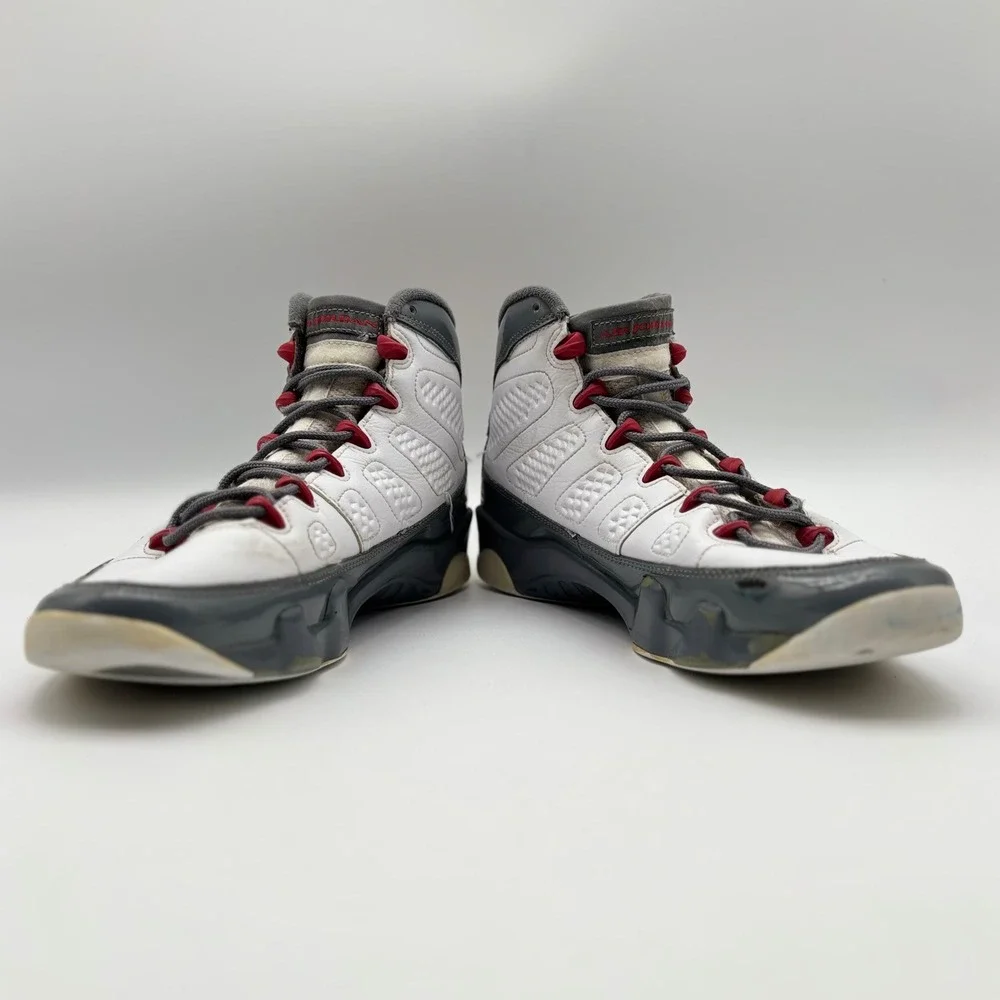 Air Jordan 9 Retro Fire Red White Grey CT8019-162 Mens 10 Basketball Shoes